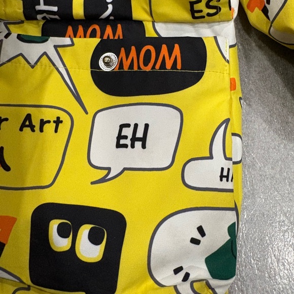 [130cm/Y8/10]Balabala Yellow Cartoon Print Light Jacket - Picture 3 of 8